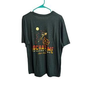 Hochatime Beavers Bend Hochatown Big Foot Bonfire T-Shirt Green - XL